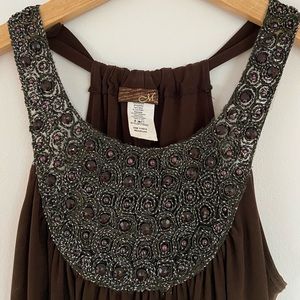 Rich brown swingy sparkle dress